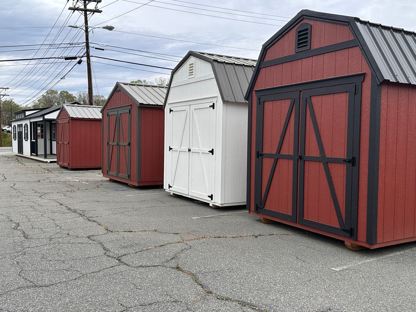 8x12 Lofted Shed with Light Package